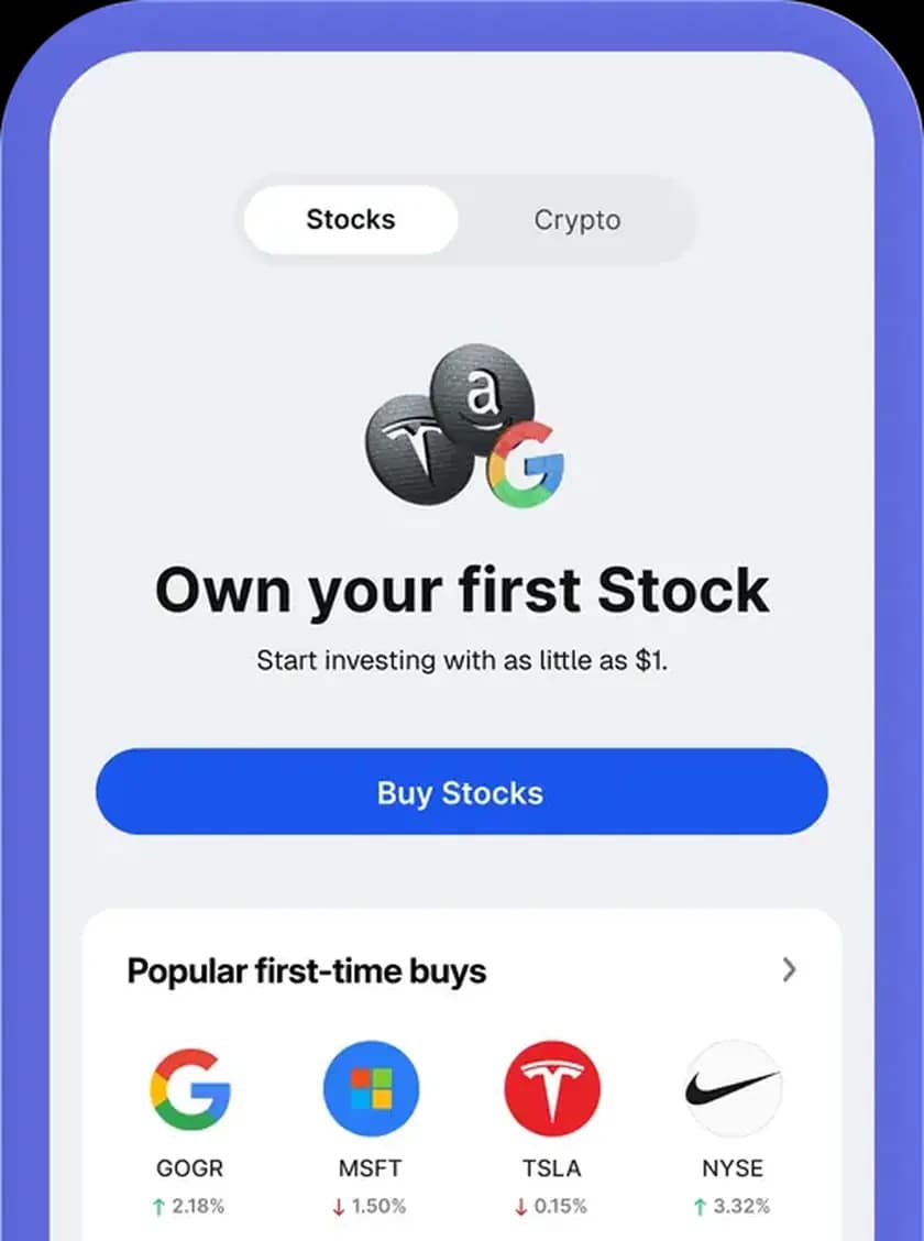 Atom Stocks Interface on Mobile